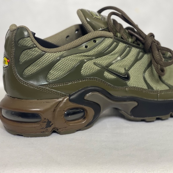 PRE OWNED!!! SIZE 7 NIKE AIRMAX PLUS "OLIVE CARGO" (GS) ORIGINAL RELEASE!!!!!! - Picture 14 of 16